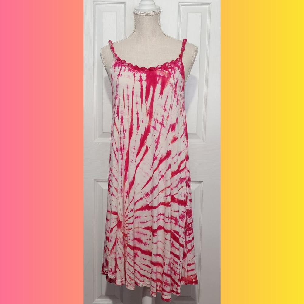 India Boutique Pink Tie Dye Sundress